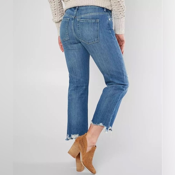 Free People We the Free Maggie mid rise straight leg cropped jeans sz 26 - Picture 3 of 14